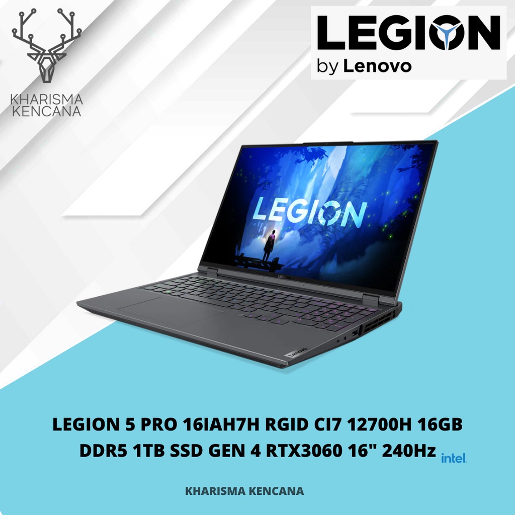 LEGION 5 PRO 16IAH7H RGID CI7 12700H 16GB DDR5 1TB SSD GEN 4 RTX3060 16" 240Hz