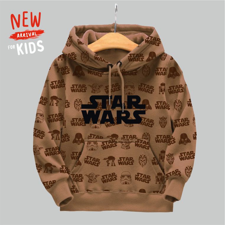 Sweater Hoodie Anak 5-10 Tahun STAR WARS FULLPRINT