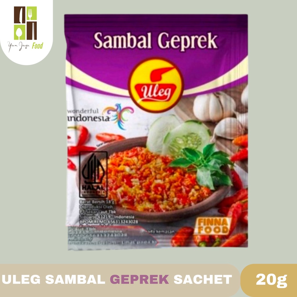 Uleg Sambal Finna Geprek/Rendang/Teri/Udang Sachet 1pcs