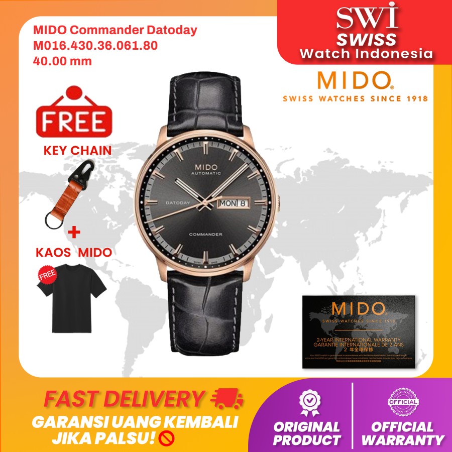 Jam Tangan Pria Mido M016.430.36.061.80 Commander Datoday