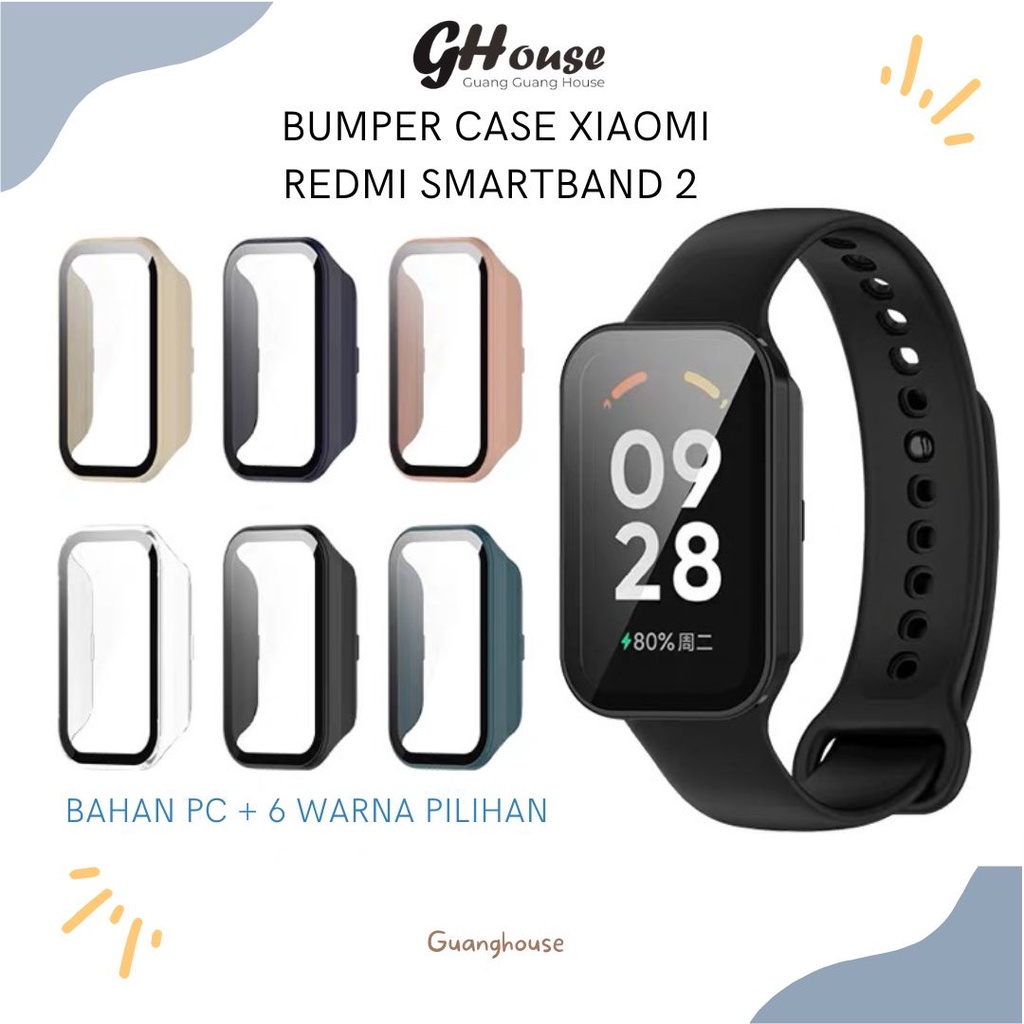 Case Xiaomi Redmi Smart Band 2 Bumper Case Screen Protector Redmi Band 2 With Anti Gores Smart Band 2