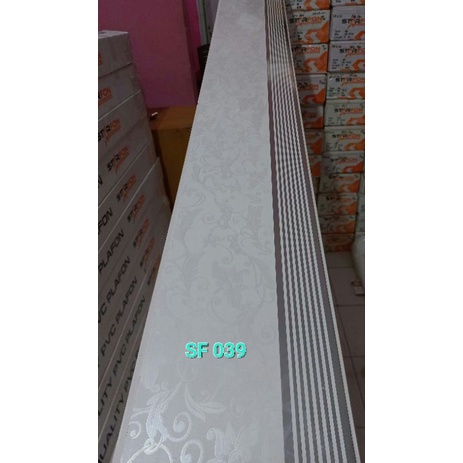 Plafon PVC Starfon Motif Putih Batik