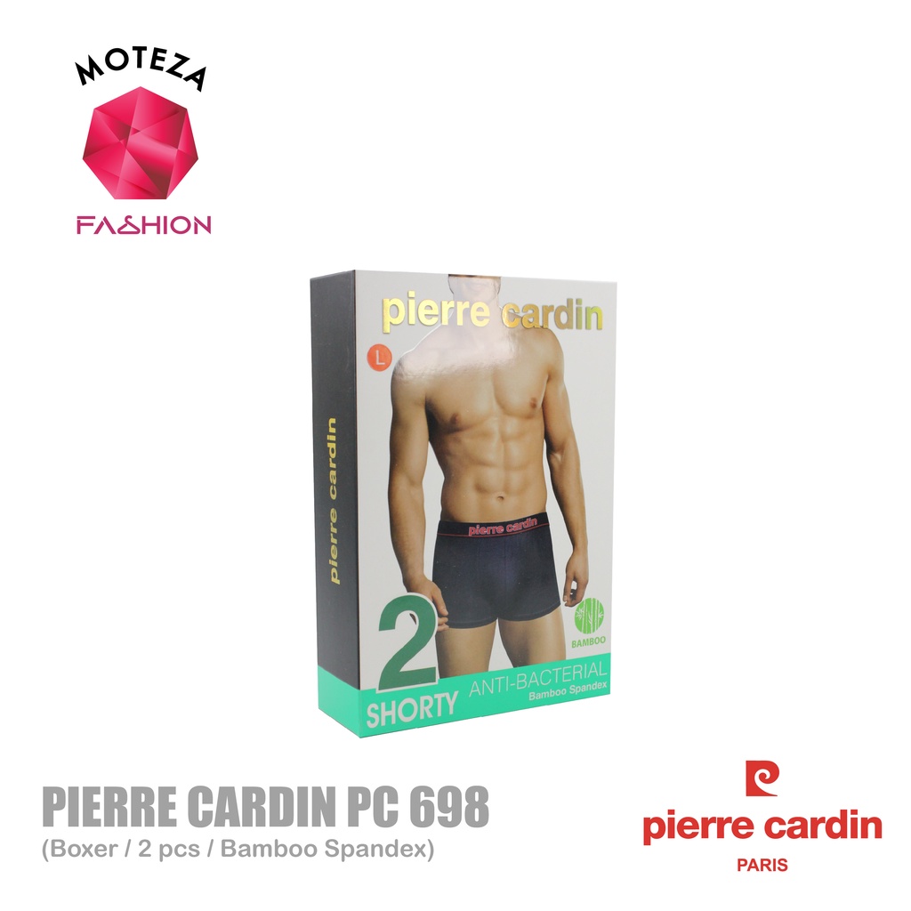 Moteza Celana Dalam Underwear Boxer Pria Bamboo - Pierre Cardin PC 698 / PC698 - Isi 2 pcs