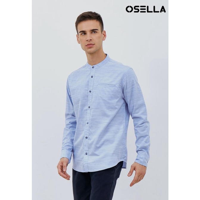 TERMURAH Osella Man Long Sleeve Koko Shirt Solid Heliotrope /BAJU KOKO PRIA/BAJU KOKO DEWASA/BAJU KO