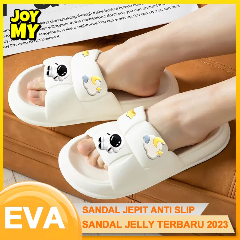 Sandal Wanita Terbaru Jelly Karet Sendal wanita kekinian import korea Sandal Slop Flat Rumahan Empuk Elastis Sendal Anti Slip