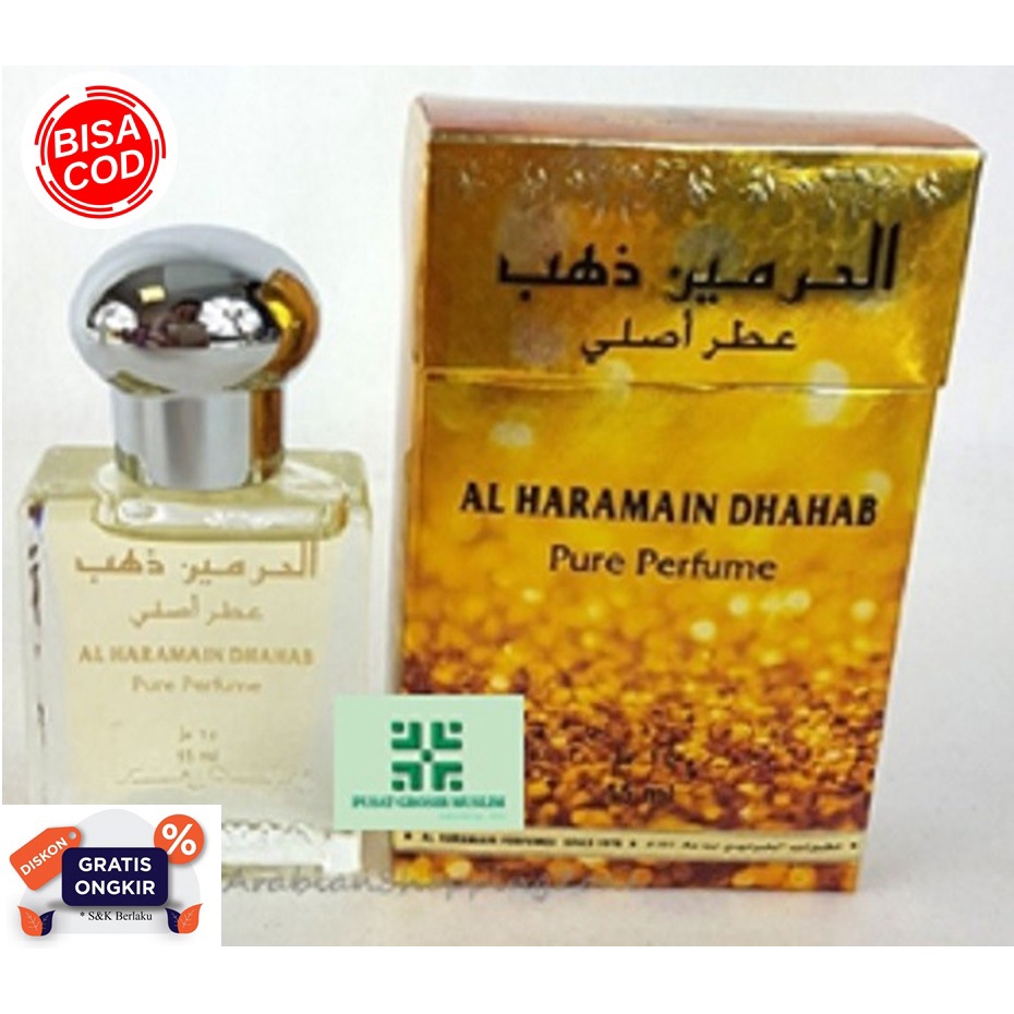 Parfum alharamain Dhahb al haromain haramain dahab alharomain minyak wangi 15ml // 15 ml