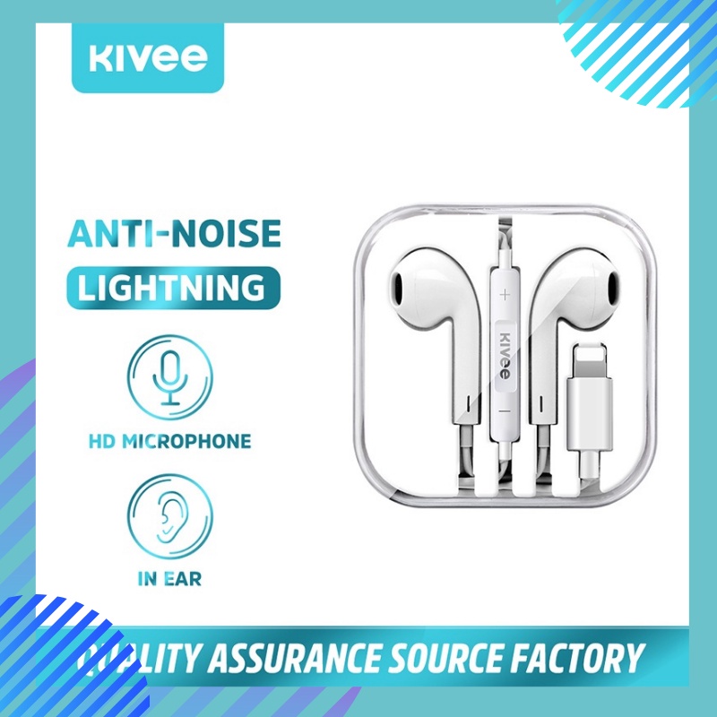KIVEE headset iphone 7-11 lightning Earphone In-ear Headset Musik Mikrofon