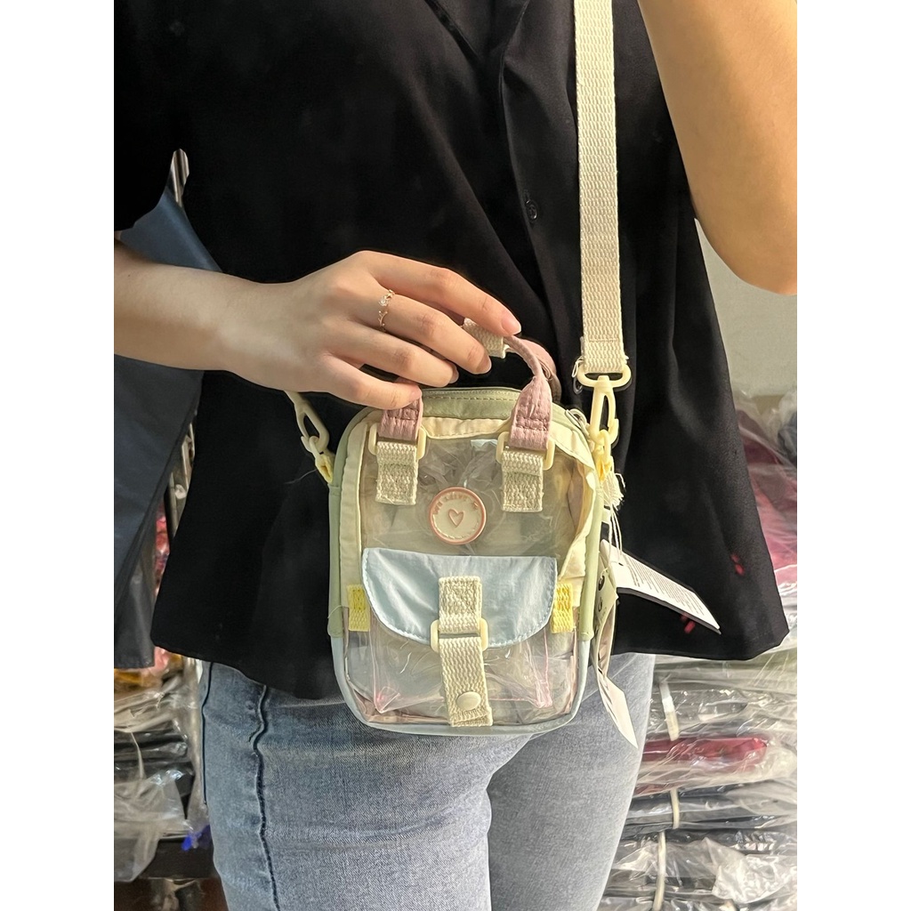 Tas Selempang ZARA Transparant 07 / ZARA Mini Sling Bag Vinyl / Selempang ZARA My Dulla Bag Import