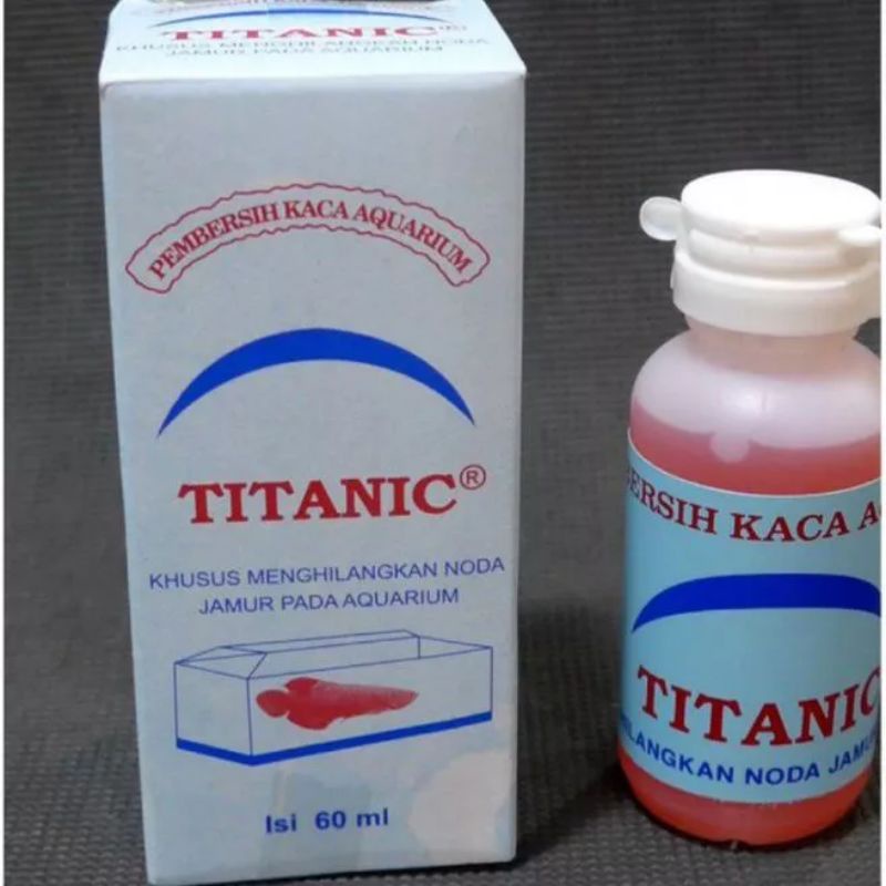 Obat Pembersih Jamur Kaca Aquarium / Obat Jamur Titanic 60 ML