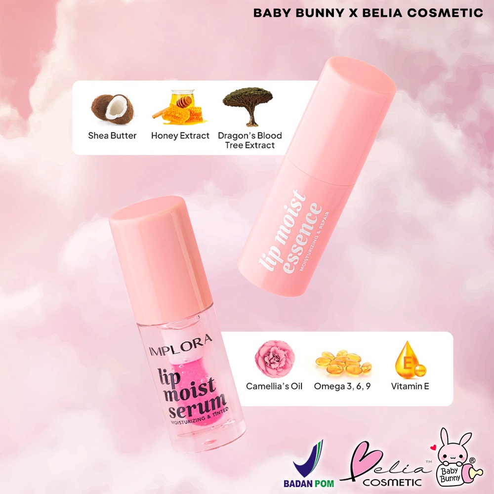 ❤ BELIA ❤ IMPLORA Lip Moist Series | Essence | Serum | Lip Oil | Perawatan Bibir | BPOM