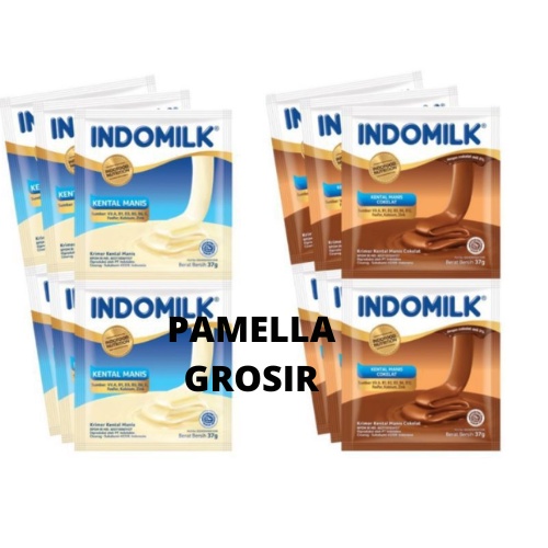 

INDOMILK SUSU KENTAL MANIS RENCENG PACK(ISI 6SACHET 37GR)RENTENG COKLAT VANILLA