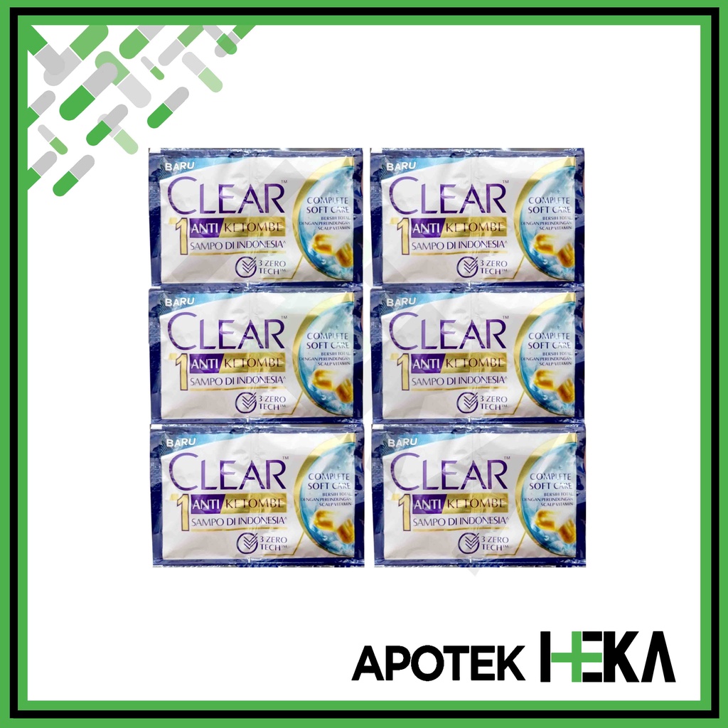 Clear Shampoo Complete Soft Care 9 ml isi 12 Sachet - Anti Ketombe (SEMARANG)