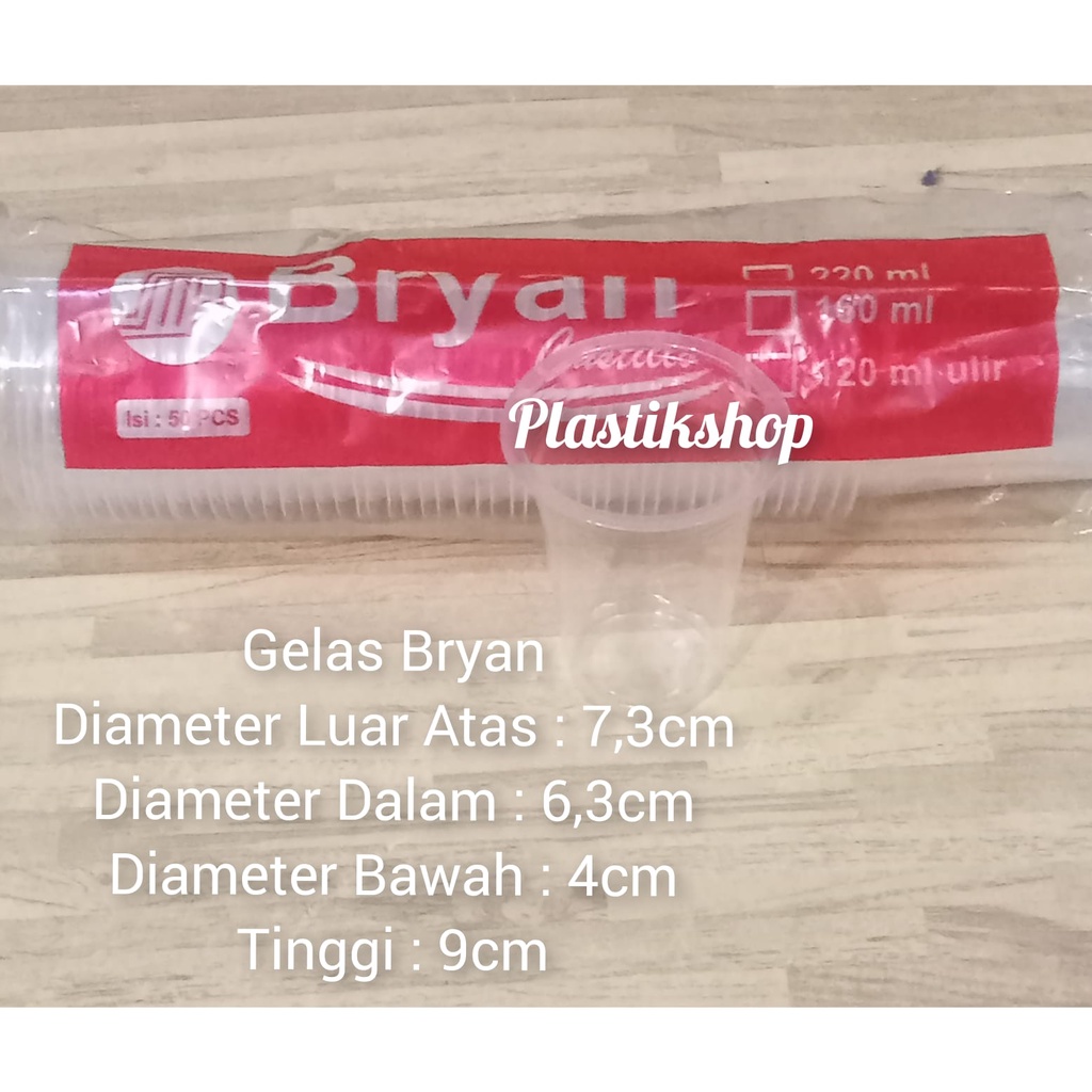 gelas plastik sukawa  12OZ,14OZ,16OZ dan gelas AQUA BRYAN 220ML