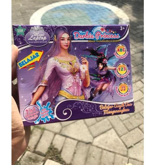 [COD]MAINAN ANAK MINI LAPTOP 2 BAHASA KARAKTER HELLO KITTY POWERANGER FROZEN DAN BARBIE ‑ CRI.2Fe23ᴷ