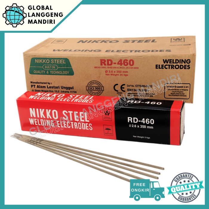 Terlaris Kawat Las Nikko Rd460 2.6Mm (5Kg) / Rd 460 2.6 Mm Steel