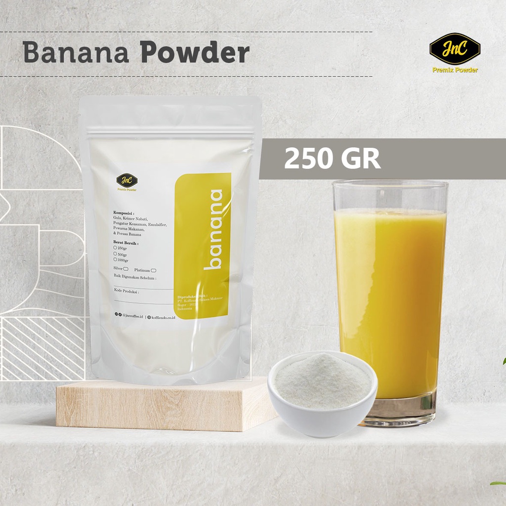 JnC Banana Silver Powder 250gr I Bubuk minuman Pisang