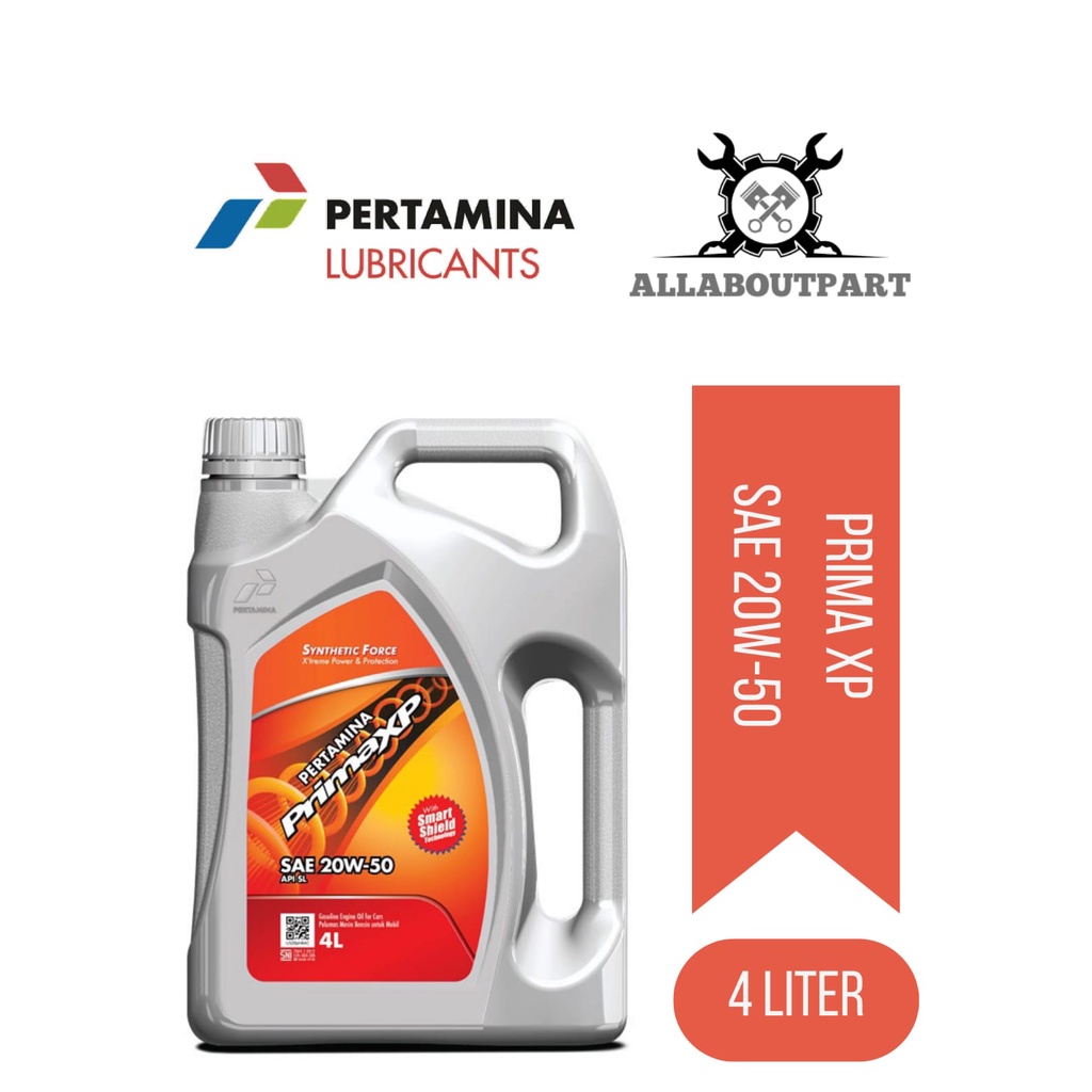 OLI MESIN PERTAMINA PRIMA XP 20W-50 4 liter | Oli Mobil / Pelumas Mesin Mobil / Oli Murah / Oli Mesi