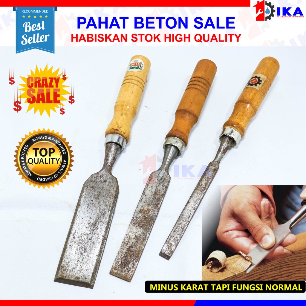 PAHAT TUKANG KAYU/TATAH BOBOK Alat Pahat Kayu 1/2 3/4 1 Inch Ukir Wood Carving Tatah Cungkil Firmer Chisel Inci In Pemahat Memahat Kikir