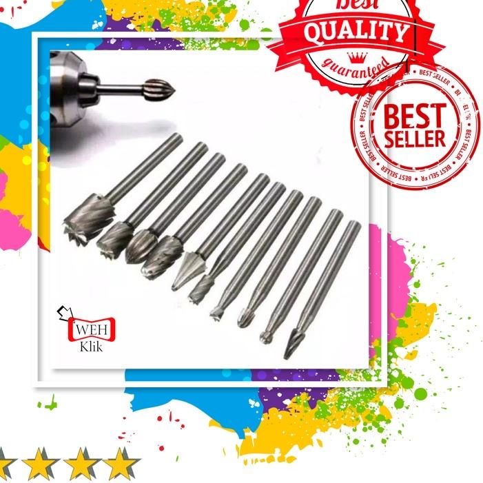 ♀ Mata bor ukir kayu mini grinder kikir kayu gravir kayu cun grinder tuner 1set isi 10pcs ●