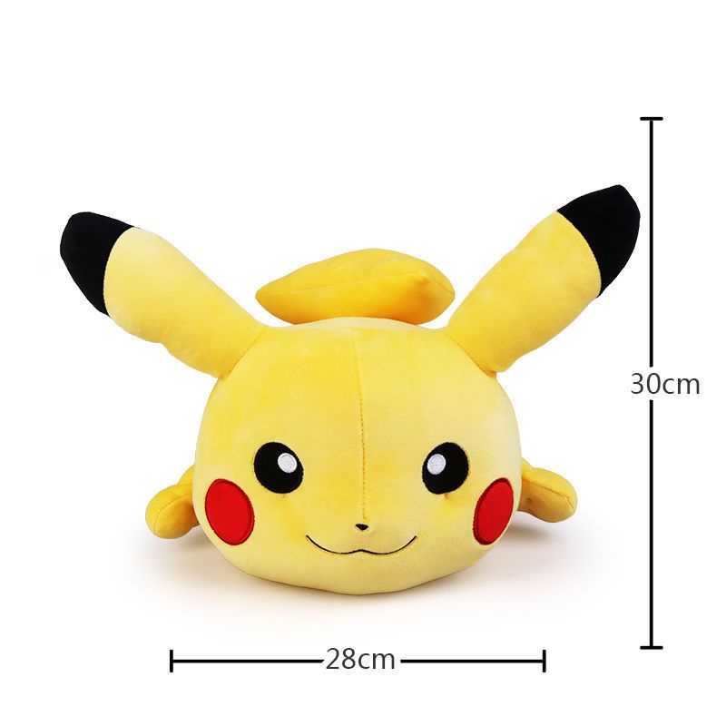 ❀❃Aoger Aojieer Pokémon postur berbaring lucu Pikachu boneka mewah di samping tempat tidur mainan bo