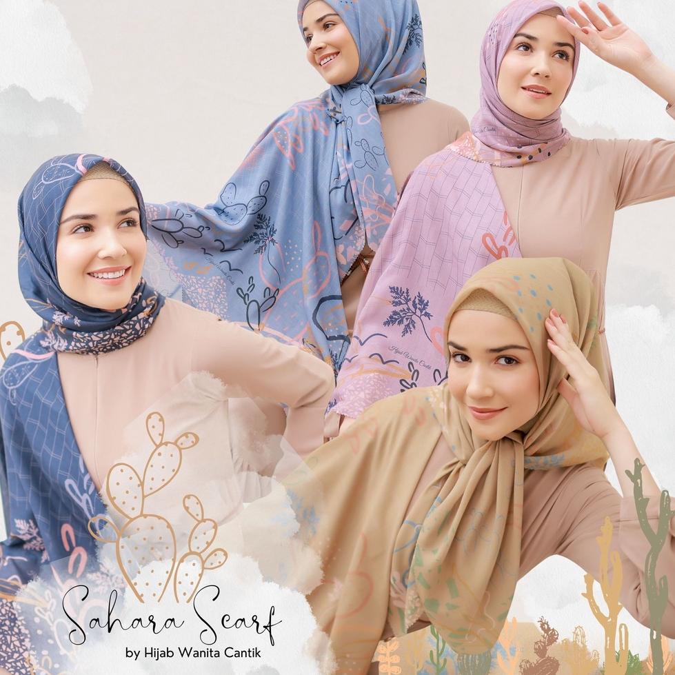 MURAH Hijabwanitacantik - Segiempat Sahara Scarf | Bahan Veta Voal Aromatic