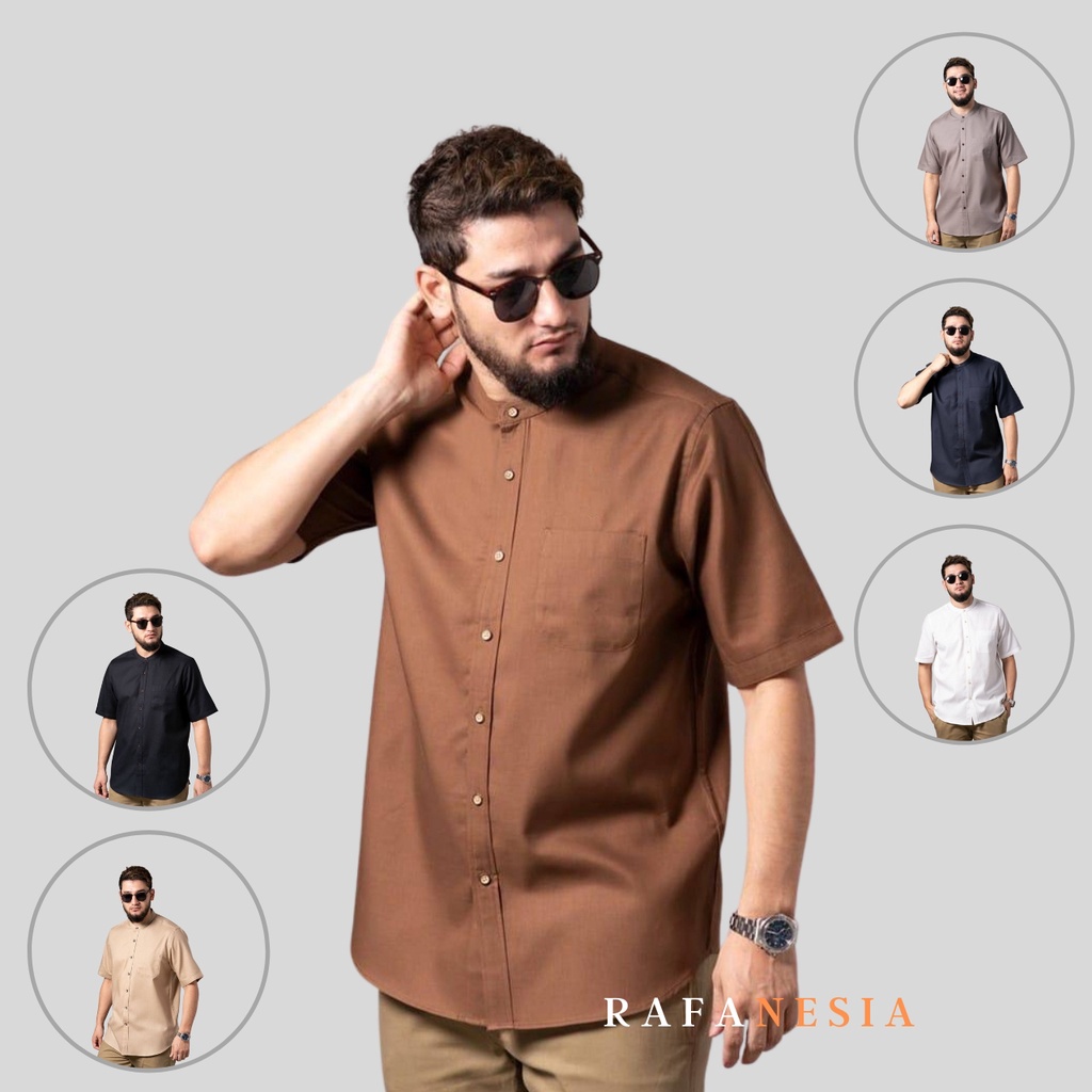 Baju koko pria dewasa lengan pendek bahan premium berkualitas fashion muslim terbaru