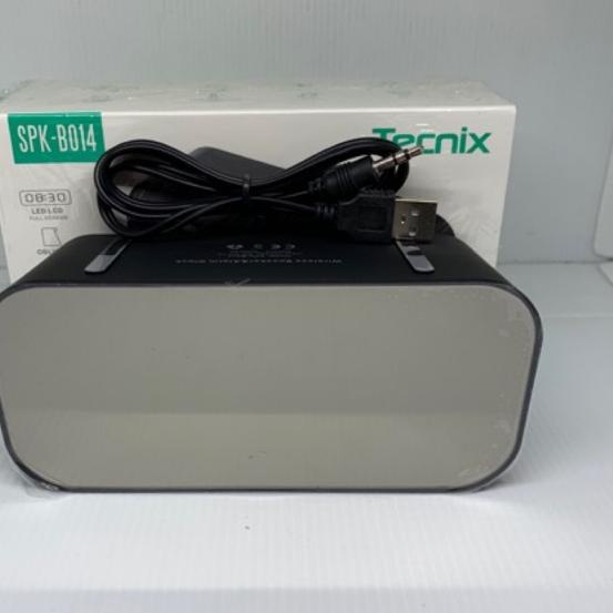 Ω TECNIX SPK-B014 BLUETOOTH SPEAKER TIMER DOUBLE ALARM CLOCK ➩