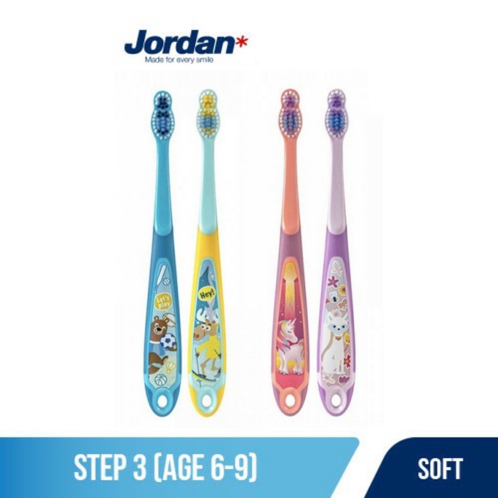 Jordan Oral Care Kids Twin Soft Isi 2 | Sikat Gigi (6-9 Years)