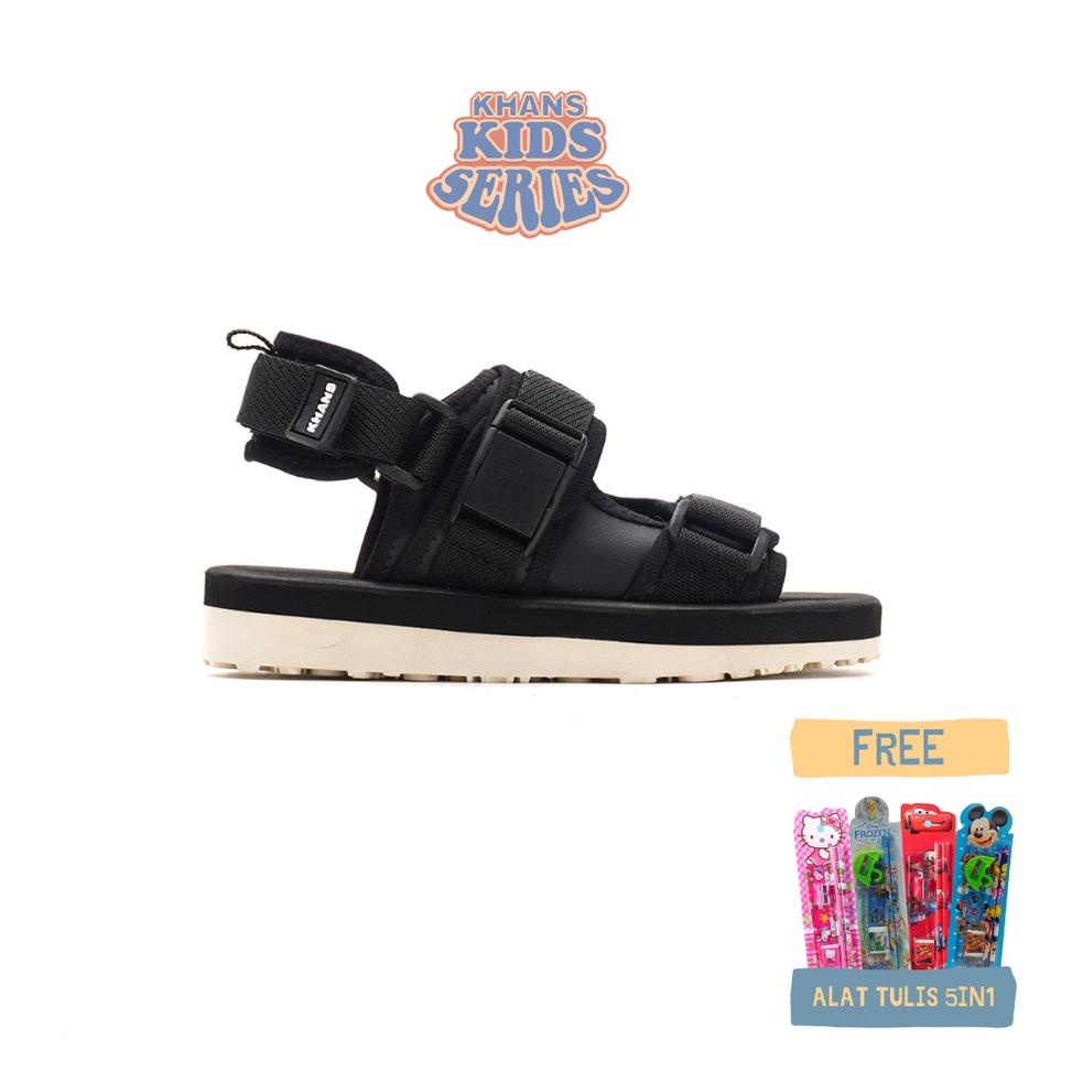 NEW STOCK KHANS Kids - Sandal Gunung Travelling Anak - Chelsea White Black