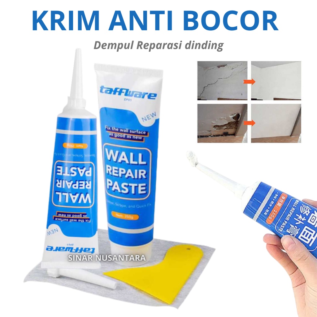 TERLARIS  Penambal Dinding Pasta Dempul Wall Repair Cream Instan Waterproof ANTI BOCOR KRIM DEMPUL D