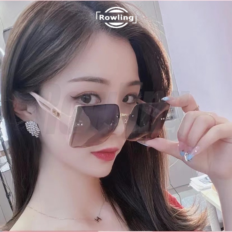 Rowling(ka-327)Kacamata Hitam Sunglasses Terbaru Bingkai Kotak Oversized  Import Kacamata Fashion