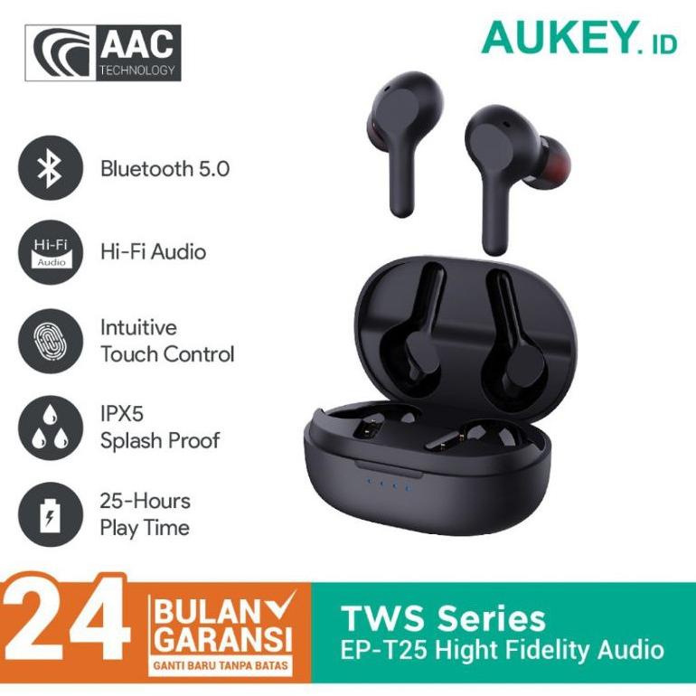 Earphone Aukey TWS EP-T25 High Fidelity Audio Bluetooth 5.0- 500538