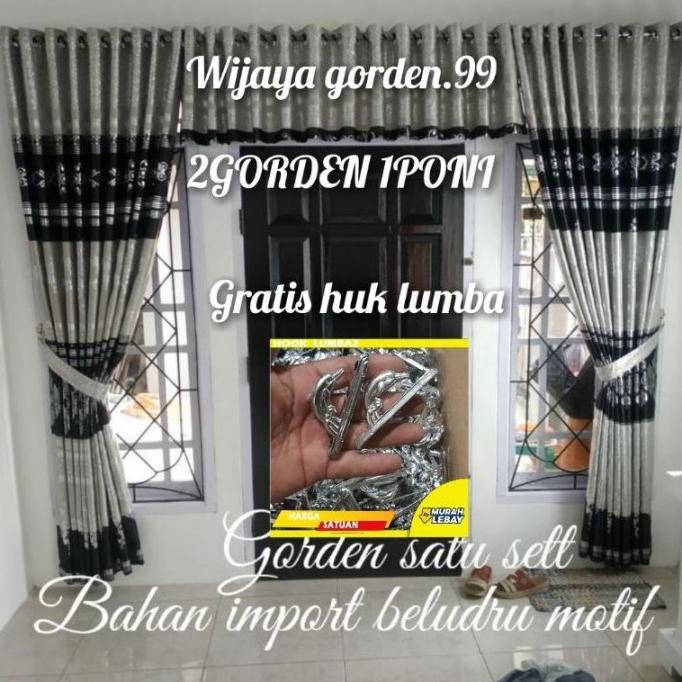 GORDEN JENDELA GORDEN 1SET PINTU JENDELA MINIMALIS BLACKOUT MOTIF IMPORT MEWAH ELEGAN EL09I09A82L