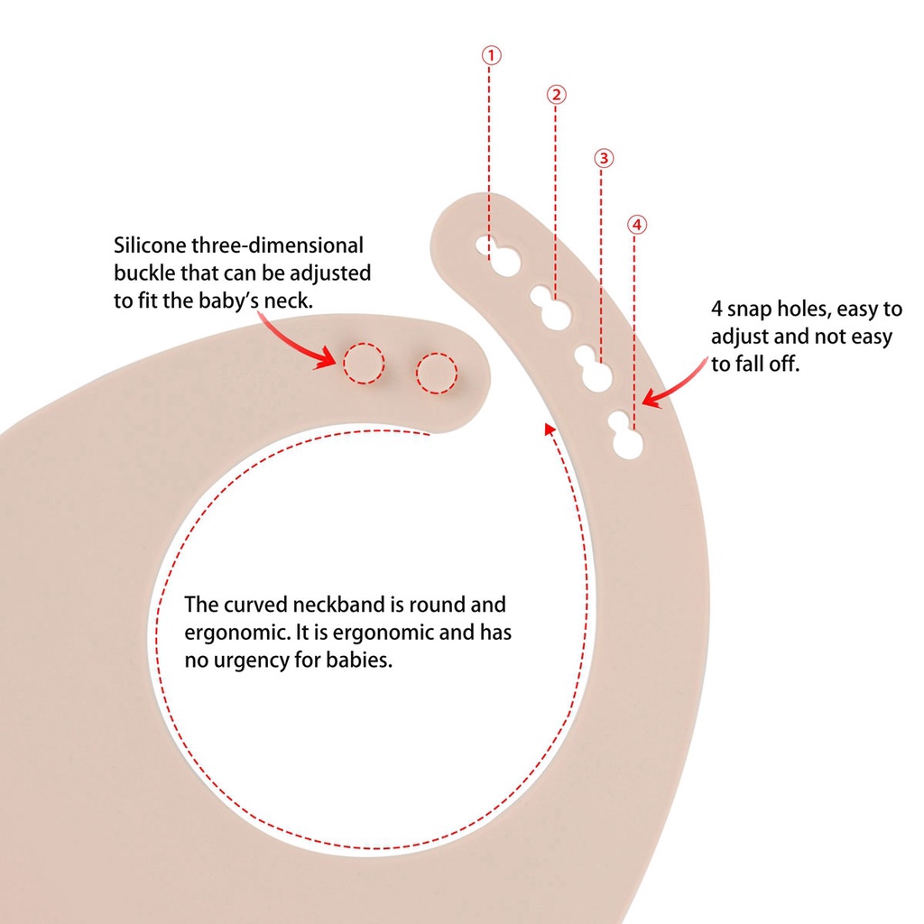 Bib Silikon Modis Bayi Tahan Air celemek makan baby Alas Dada Bayi Anak Laki-laki Perempuan polos Dapat Disesuaikan Gaya