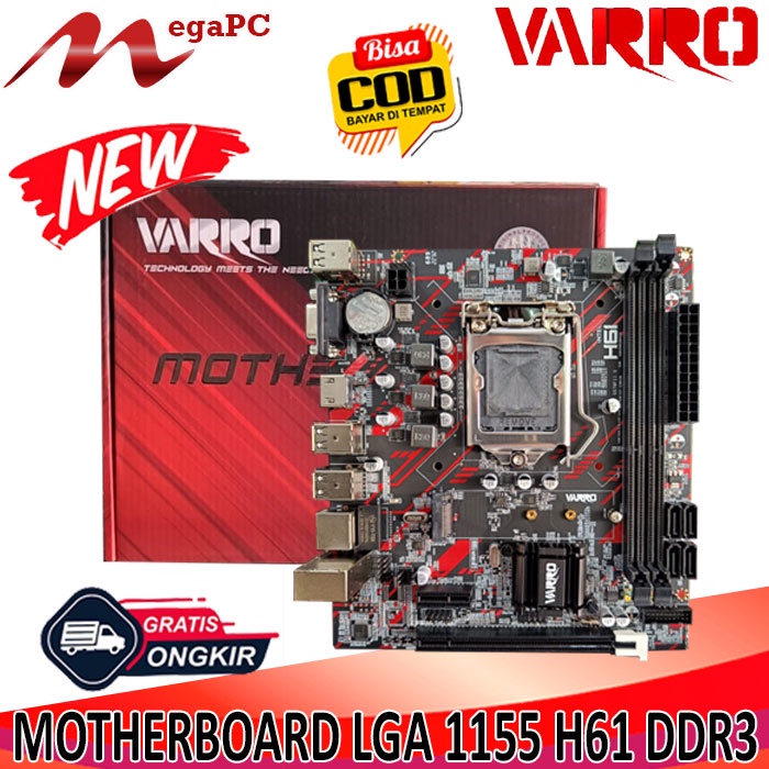 Mainboard Motherboard Mobo LGA 1155 H61 NVME DDR3 Varro