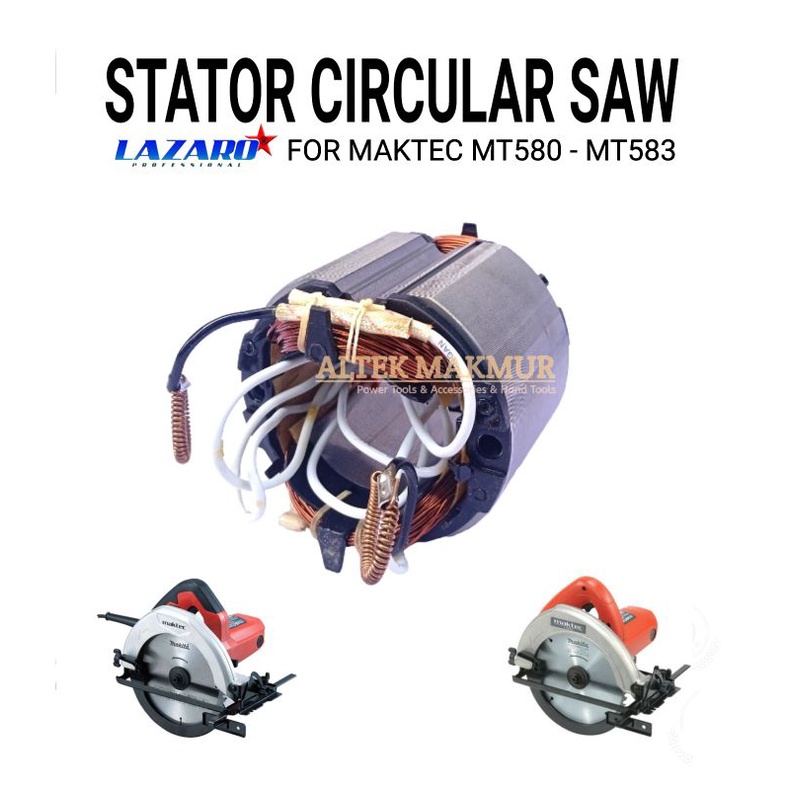 Sparepart Stator Mesin Circular Saw Maktec MT580 / MT583 / Spool Field Assy Mesin Circle Potong Kayu