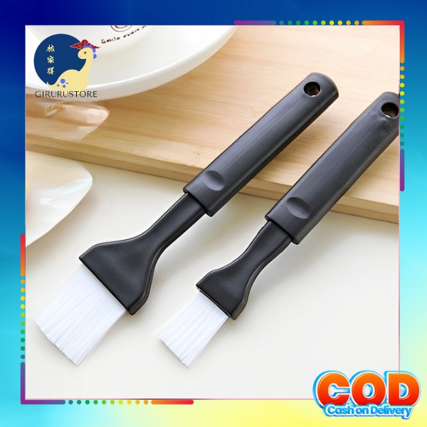 KUAS OLES MAKANAN DAN LAINNYA / PASTRY FOOD GRADE BRUSH / PENGOLES HIASAN MAKANAN / ALAT DAPUR - KUAS MASAK HITAM 2IN1 - KUAS MASAK 2 UKURAN - PASTRY BRUSH SET / KUAS SERBAGUNA KUAS BAKING GRILL BARBERQUE KUAS KUE DLL - 2 PCS SET Bulu Nylon Tahan Panas