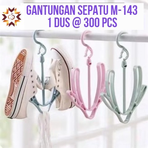 Gantungan sepatu sandal sandel handuk dasi kain dll dengan 2 Sisi Hanger M-134