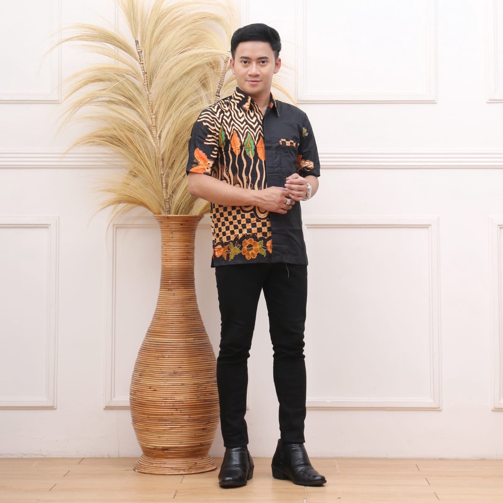 Sarimbit sogan batik couple gamis kombinasi terbaru batik kekinian batik modern grosir batik termuarah