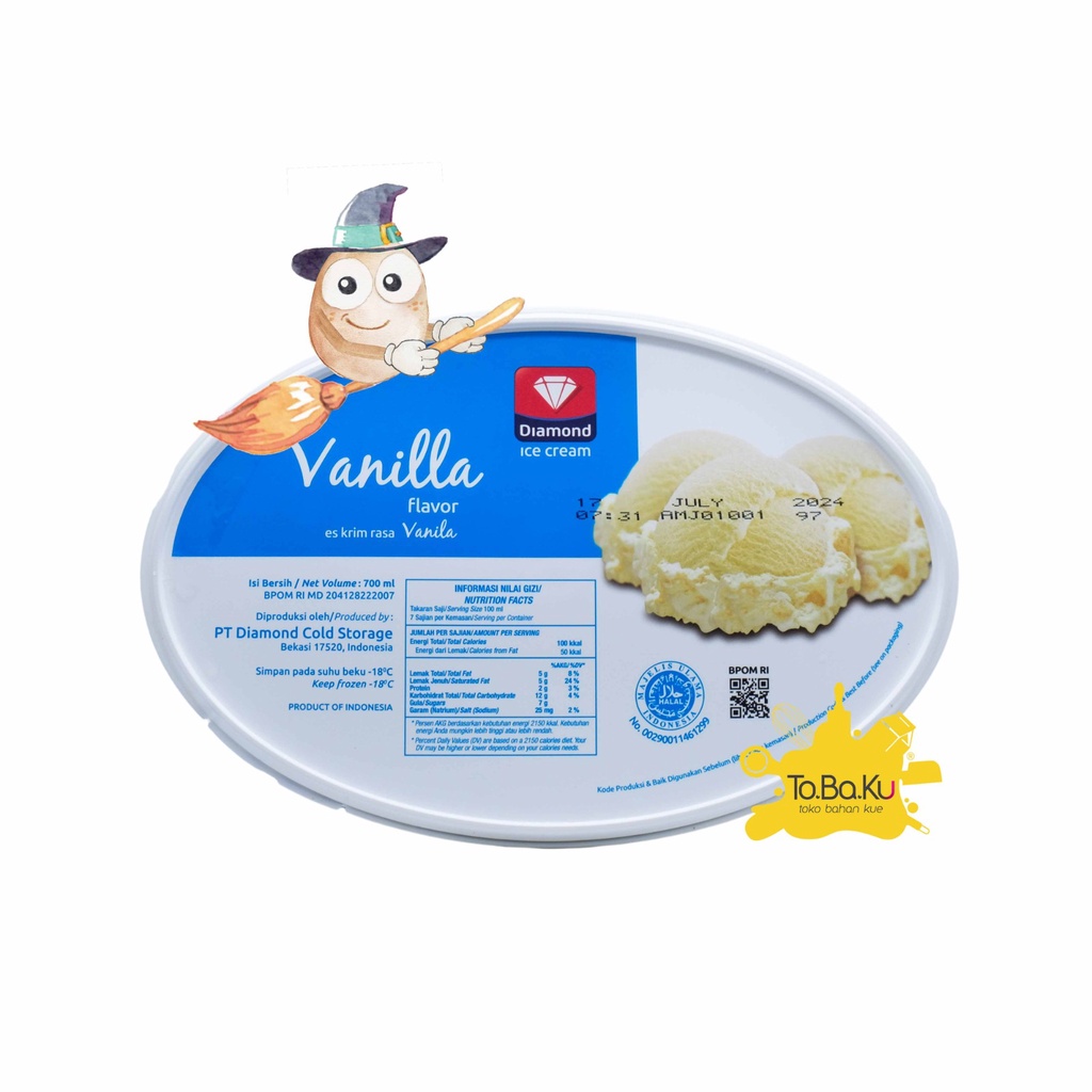 

Diamond Ice Cream Kemasan 700ml