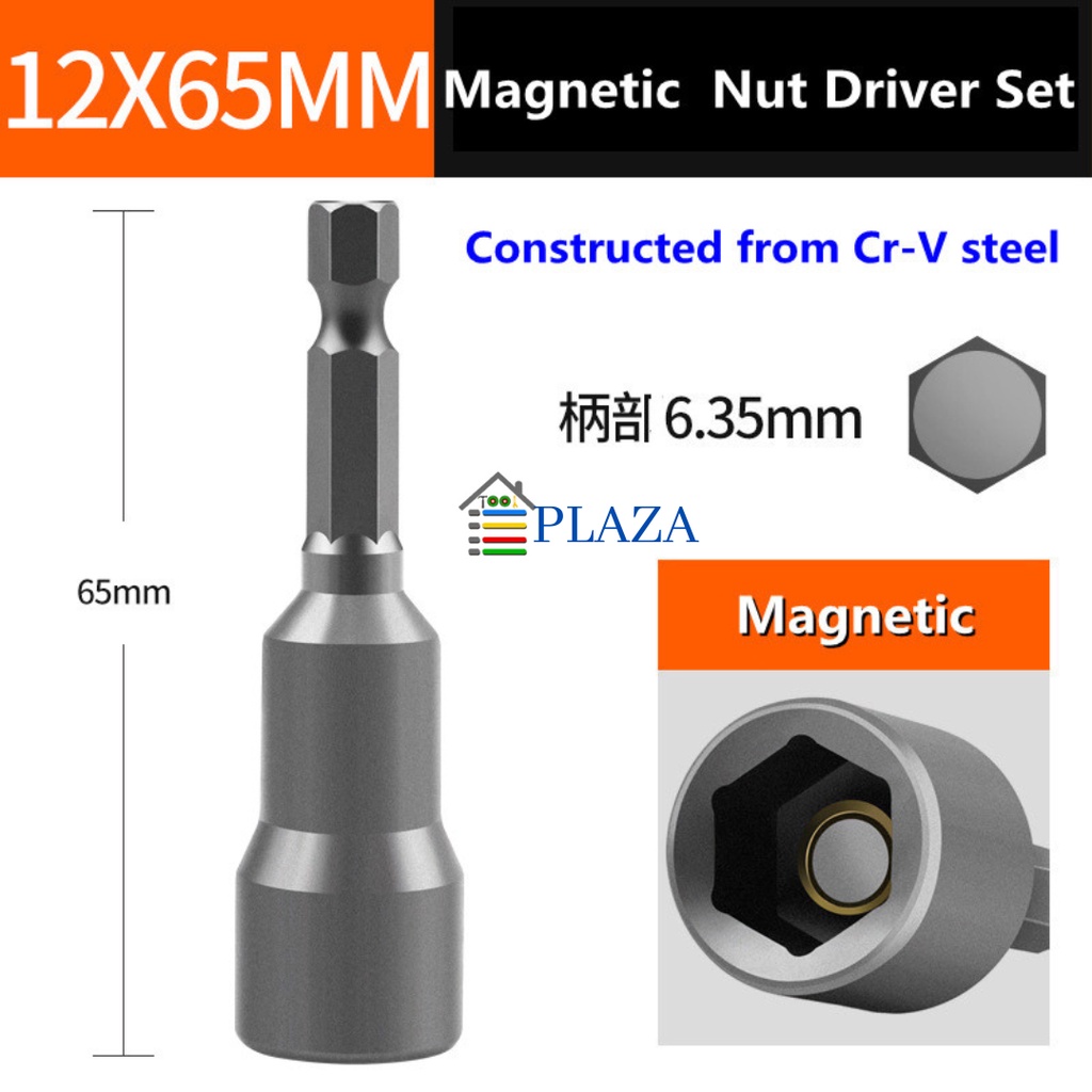 ADAPTER HEX SOCKET BOR ROOFING MAGNETIC NUT 12 X 65 MM