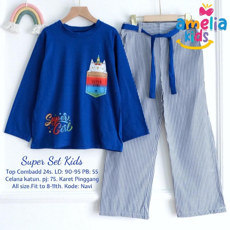 Super setelan kids ORI Amelia kids