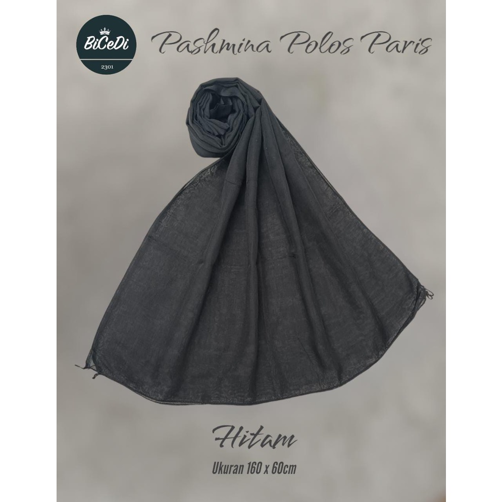 Pashmina Polos Polyester 160cm x 60cm Hijab Paris