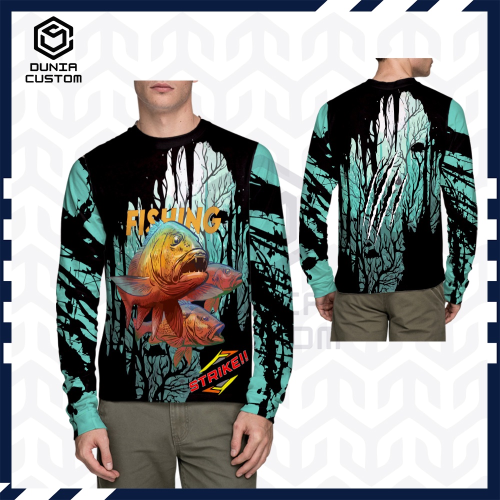 JUAL KAOS FISHING MANIA MANCING IKAN STRIKE PREDATOR ALAT PANCING PANCINGAN JANGKAR KAPAL LAUT OLAHR