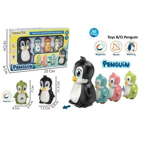 Mainan Kado Edukasi Anak Bayi Magnetic Boneka Penguin Link Pinguin 133