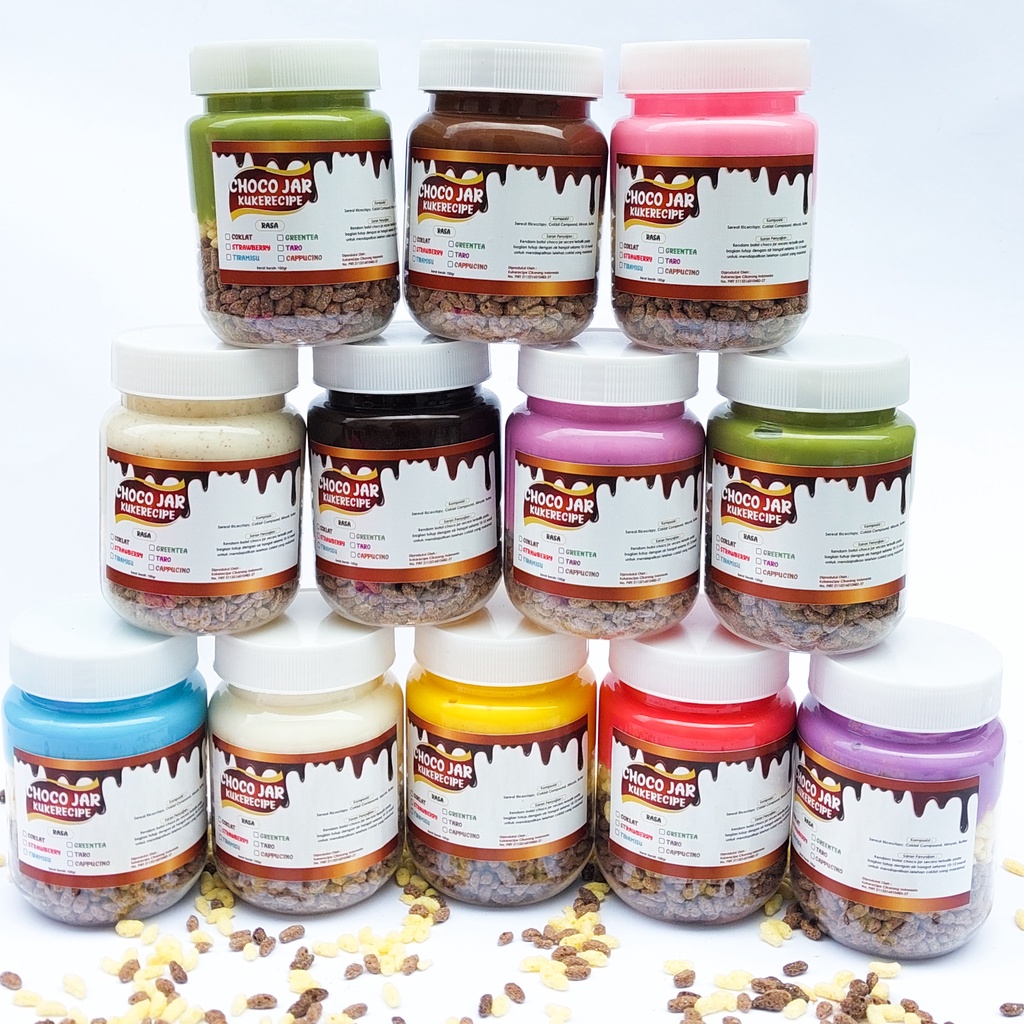

choco jar rice crispy crunchy leleh choco jar buble rice cemilan coklat murah