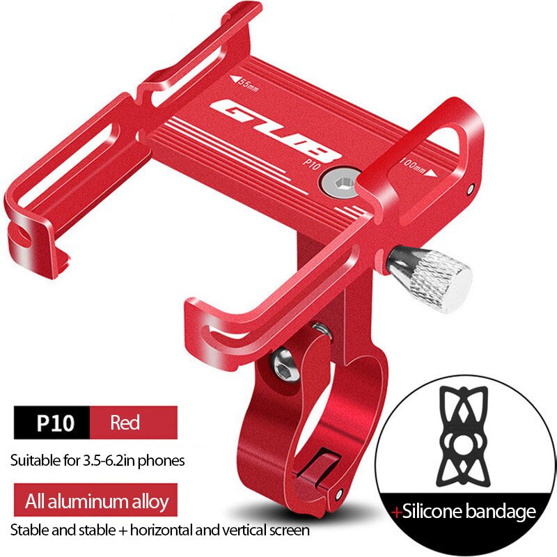 GUB P10 Holder Rak Sepeda Ponsel Pemegang Paduan Aluminium Peralatan Berkuda Sepeda Listrik Umum Sepeda Motor Braket Navigasi