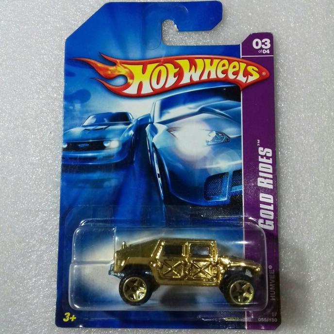 HOT WHEELS HUMVEE. HUMMER HUMVEE. CARD GOLD RIDES SERIES 2006. ANTIK.