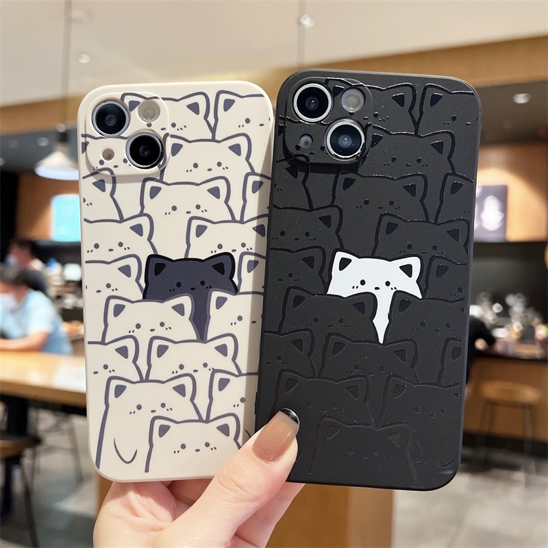 CASE MEOW Untuk IPHONE 14 13 13 PRO 13 PRO MAX 13 MINI 12 11 X XS MAX XR 7 8 PLUS