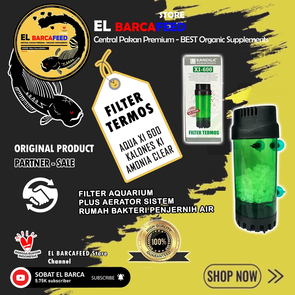 FILTER TERMOS PLUS AERATOR (MEDIA FILTER AQUARIUM FLUIDIZER KALDNESS BED XI - 600 AQUA AQUARIUM) - EL BARCAFEED PARTNERSALE